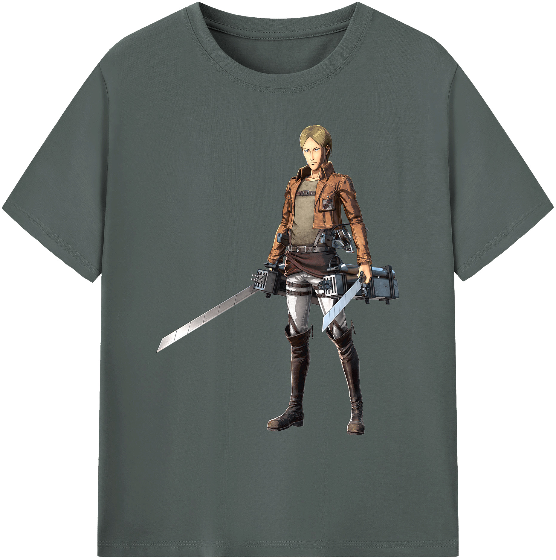（画像用） 進撃の巨人 Attack on Titan 綿100％ メンズ半袖Tシャツ｜肌触りやわらか＆通気性